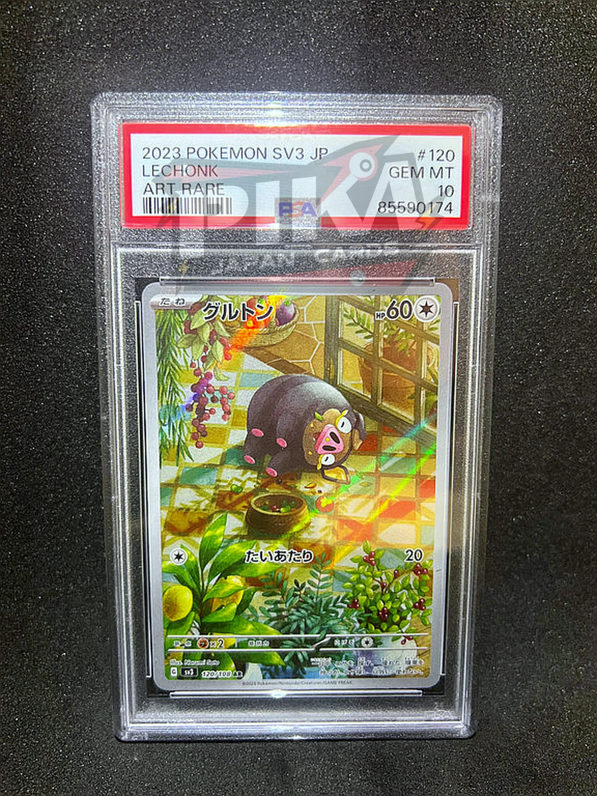 Pokémon card PSA 10 Lechonk 120/108 Ruler of the Black Flame JAP