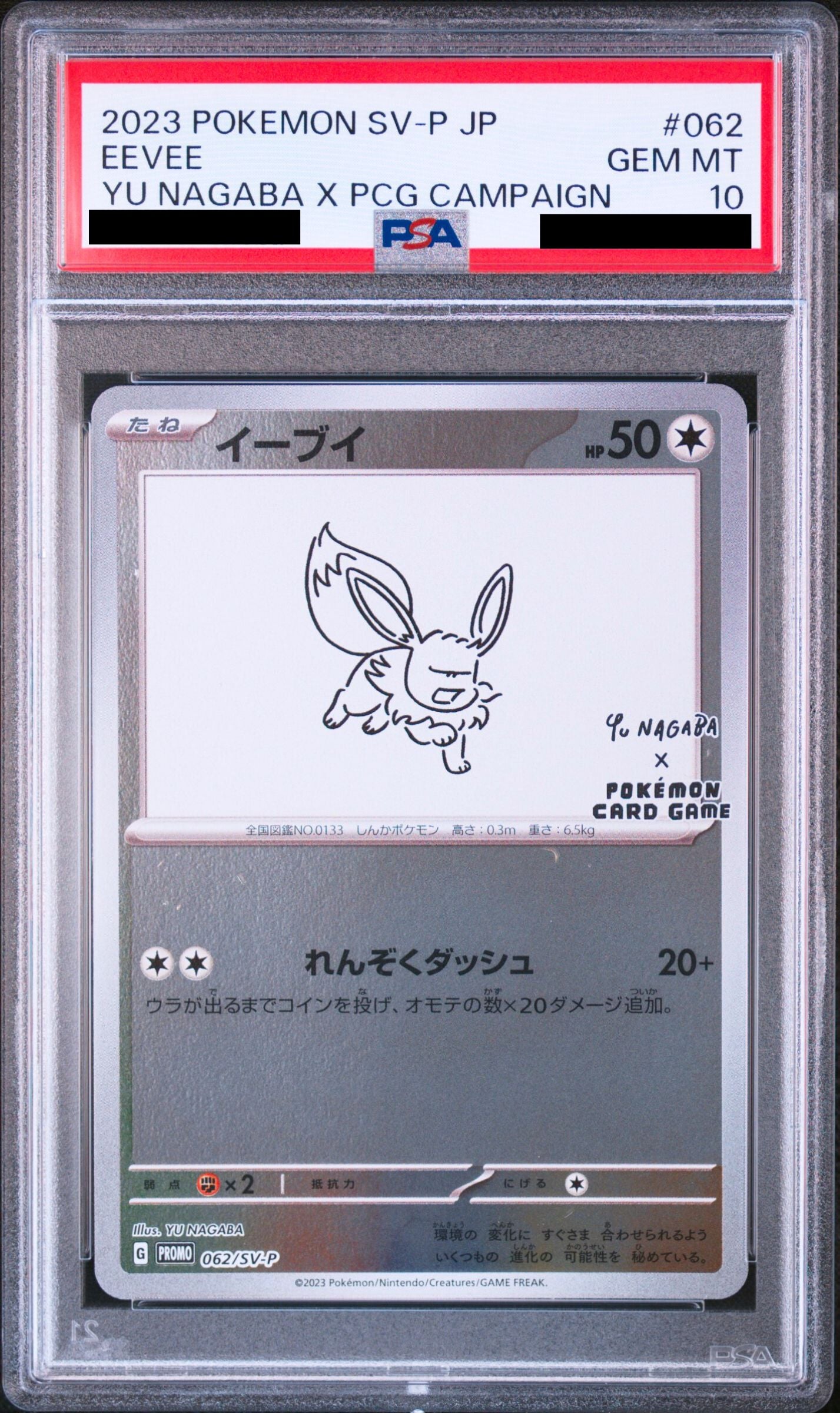 Pokmon card PSA 10 Eevee 62/SV-P Yu Nagaba Promos JAP Pika Japan Cards Pokmon card PSA 10 Eevee 62/SV-P Yu Nagaba Promos JAP Pika Japan Cards