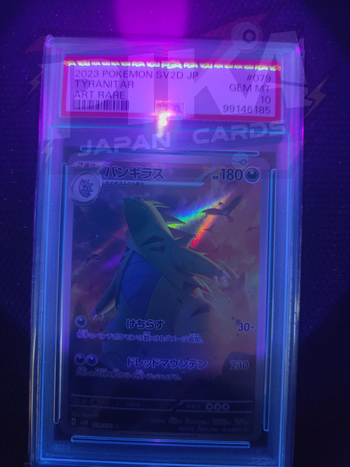 Pokémon card PSA 10 Tyranitar SAR 79/71 sv2D Clay Burst JAP