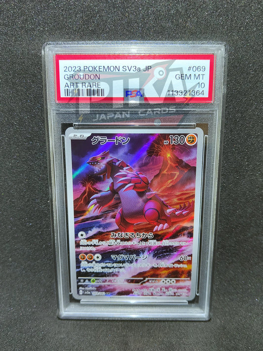 Pokémon card PSA 10 Groudon 069/062 sv3a Raging Surf JAP