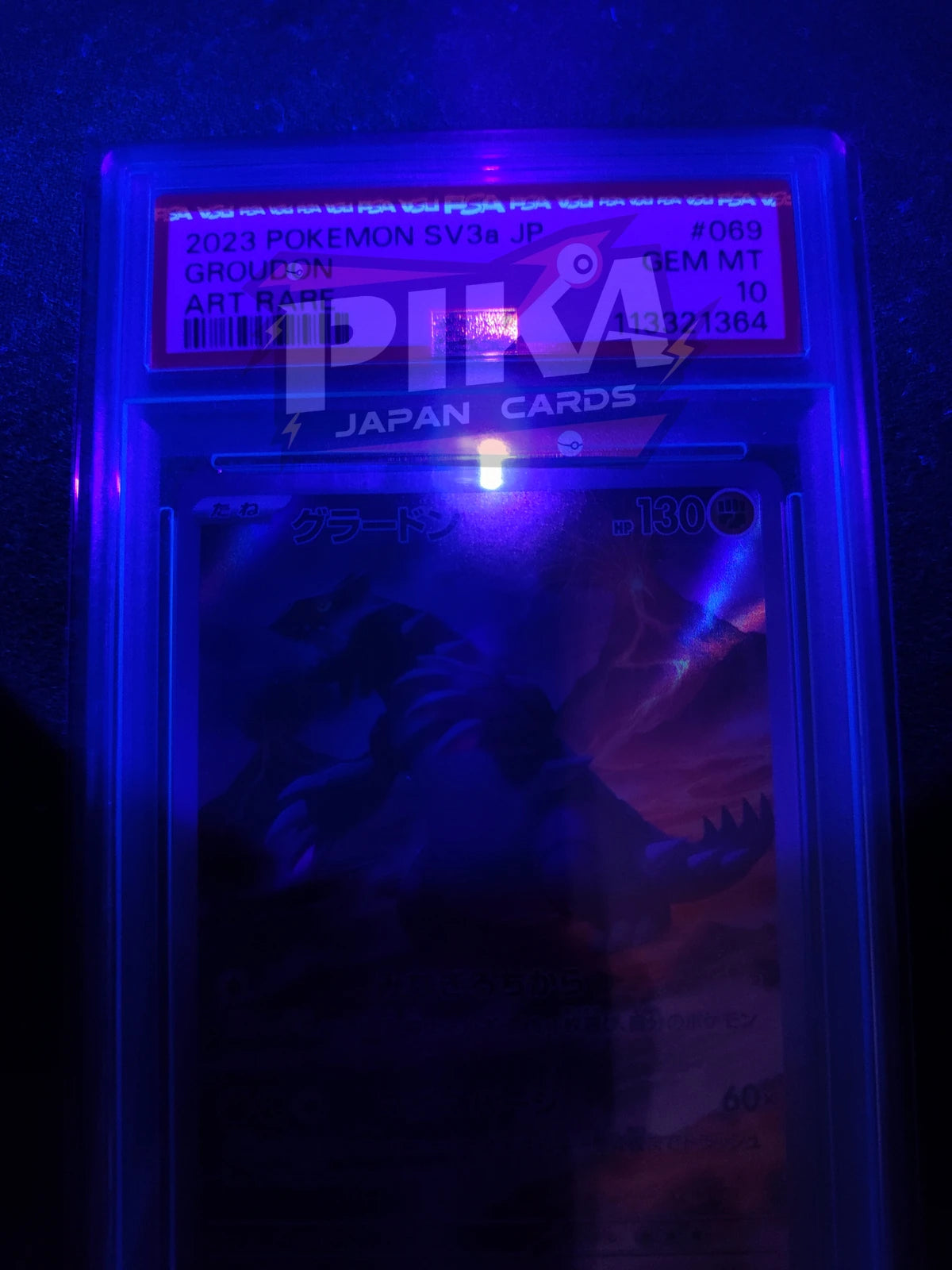 Pokémon card PSA 10 Groudon 069/062 sv3a Raging Surf JAP