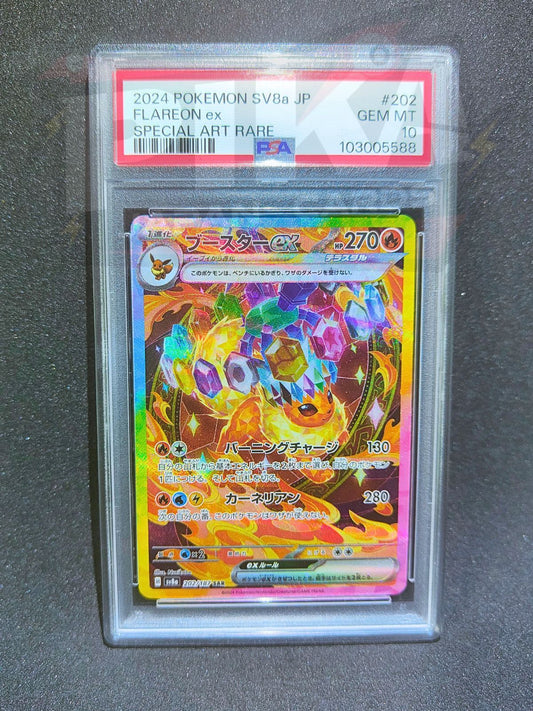 PSA 10 Flareon ex SAR 202/187 Terastal Festival ex sv8a
