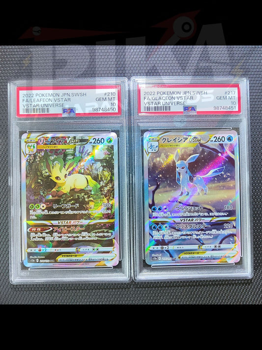 PSA 10 Sequenziale Glaceon Leafeon 210-217/172 sar VSTAR Universe s12a JAP