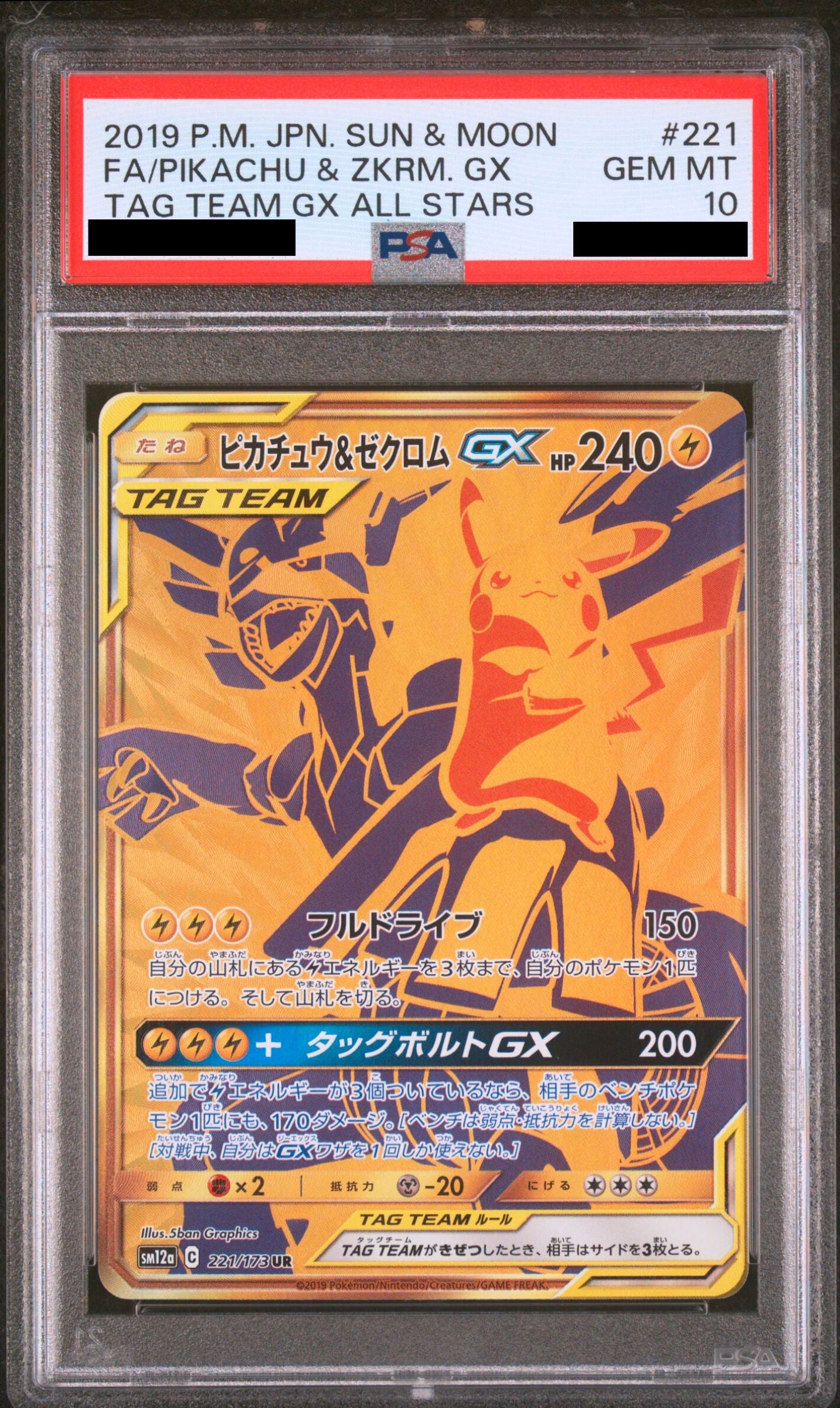 Pikachu & Zekrom GX UR 221/173